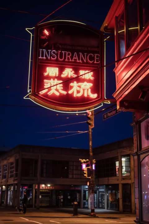 Photo of insurance sign